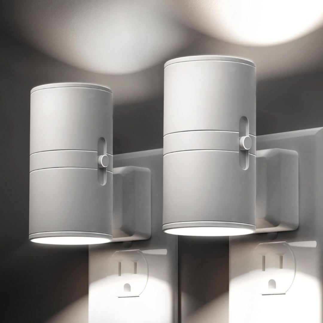 Smart LED Night Light with Day-Night Sensor and Stepless Dimming – Plug & Play Solution for the Home White