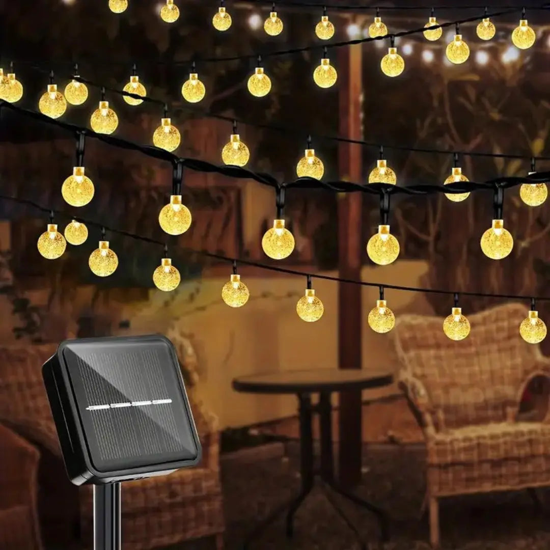 Solar LED string lights for outdoor use – atmospheric lighting Default