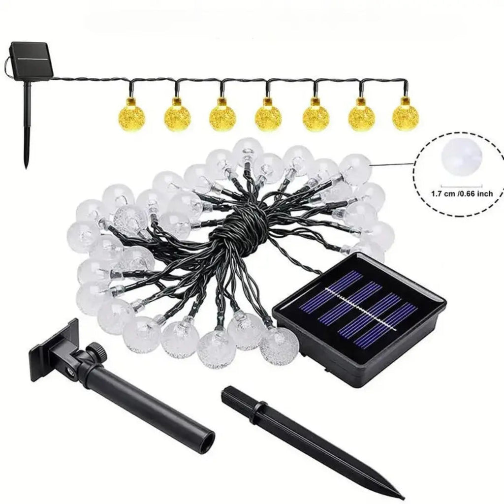 Solar LED string lights for outdoor use – atmospheric lighting