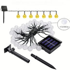 Solar LED string lights for outdoor use – atmospheric lighting