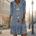 Grace | Women’s Modern Dress – Effortless Comfort Fit & Architectural Minimalist Drape blue