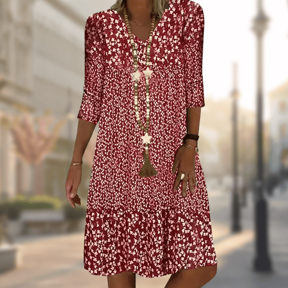 Grace | Women’s Modern Dress – Effortless Comfort Fit & Architectural Minimalist Drape red
