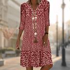 Grace | Women’s Modern Dress – Effortless Comfort Fit & Architectural Minimalist Drape red