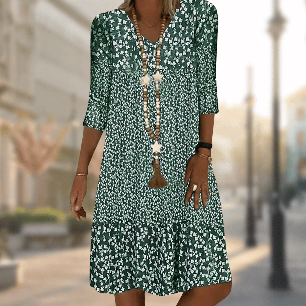 Grace | Women’s Modern Dress – Effortless Comfort Fit & Architectural Minimalist Drape green