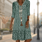 Grace | Women’s Modern Dress – Effortless Comfort Fit & Architectural Minimalist Drape green