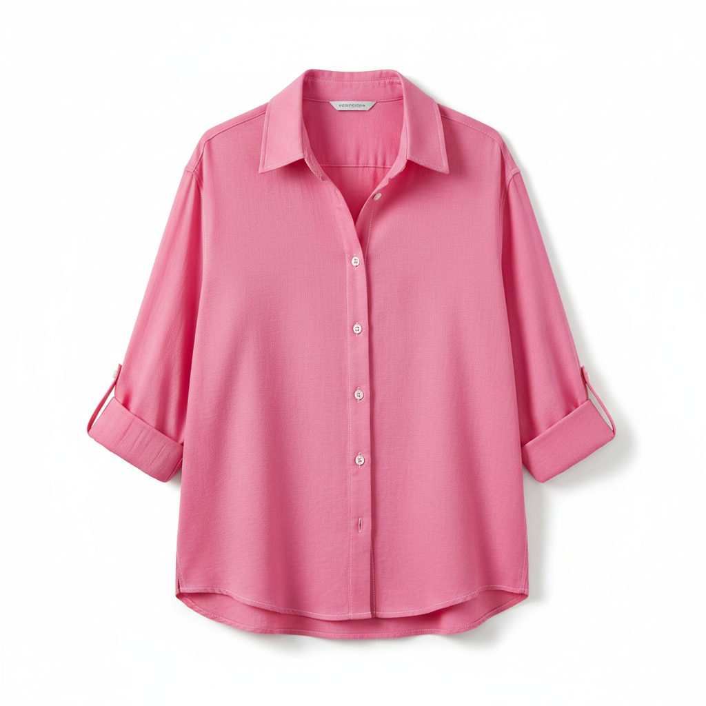 Amore | Women’s Elegant Button Blouse – Refined Silk-Touch Finish & Architectural Tailoring