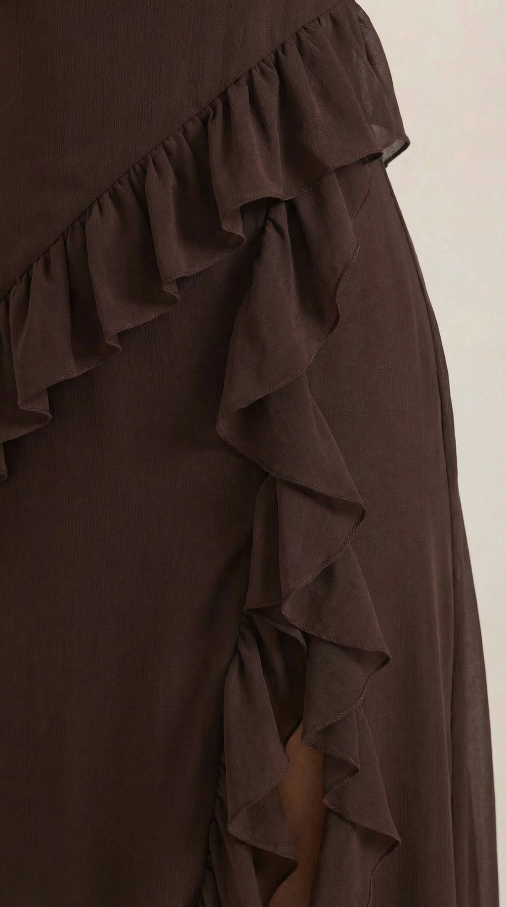 Women's Ruffled Maxi Dress V-Neck Flowy Boho Long Dress