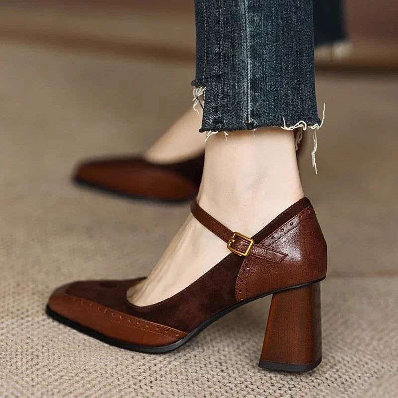 Nordic | Women’s Elegant Heels – Chic Pointed-Toe Pumps & Refined Artisan Comfort Brown