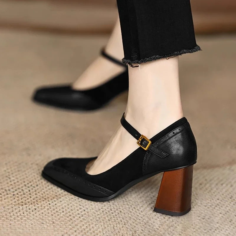 Nordic | Women’s Elegant Heels – Chic Pointed-Toe Pumps & Refined Artisan Comfort Black