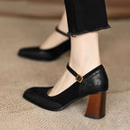 Sola | Terra Heels – Chic Artisan Craft & Refined Slimming Silhouette Black