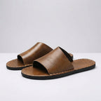 Aura | Women’s Slip-On Slide Sandals – Signature Stitching Detail & Textured Architectural Grip