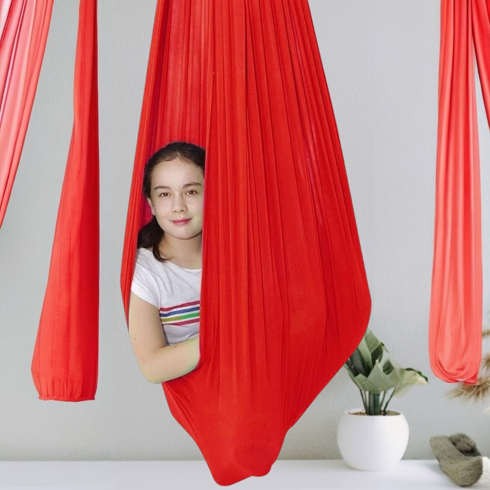 TherapySwing – Sensory Swing for Children & Special Needs in Elastic Fabric Red