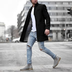 Calico | Men's Slim-Fit Mid-Length Overcoat Black