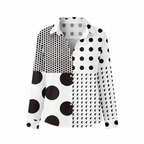 Women’s Printed Collared Blouse – Hand-Illustrative Motif, Tailored Button-Down & Boutique Botanical Charm