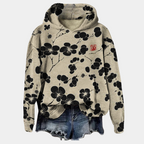Damaris | Unisex Oversized Fleece Hoodie with Kangaroo Pocket - Casual Pullover Sweatshirt Black