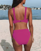 Women's High-Waisted V-Neck Summer Bikini | 2-Piece Set