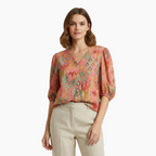Women’s Modern Blouse – Sculptural Drape & Metropolitan Sophistication