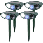 Ultrasonic Rabbit Deterrent Solar Powered Flashing Light Get Rid of Rabbits 4-pack