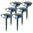 Ultrasonic Rabbit Deterrent Solar Powered Flashing Light Get Rid of Rabbits 6-pack