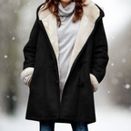 Luna | Women’s Winter Coat | Contrasting Inner Lining Black