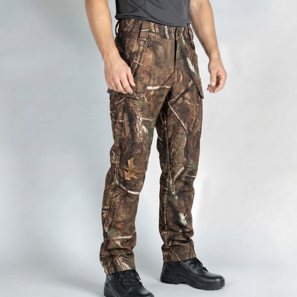 Zipari | Waterproof Softshell Jacket & Pants Set - Tree Camo - Fleece Lined