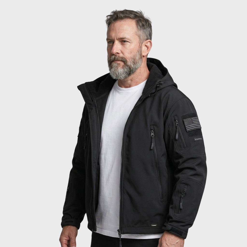 Marmari | Waterproof Softshell Jacket - Fleece Lined Black