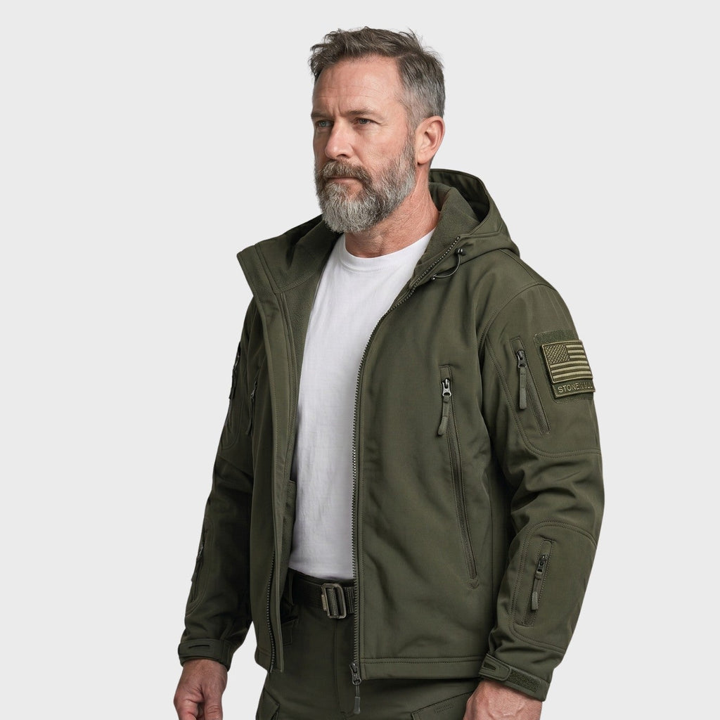 Marmari | Waterproof Softshell Jacket - Fleece Lined Green