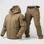Hermosa | Waterproof Softshell Jacket & Pants Set - Fleece lined - 17 Pockets Tan