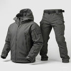 Hermosa | Waterproof Softshell Jacket & Pants Set - Fleece lined - 17 Pockets Gray
