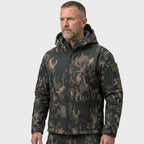 Wilshire | Waterproof Softshell Jacket - Camo - Fleece Lined Black Multicam
