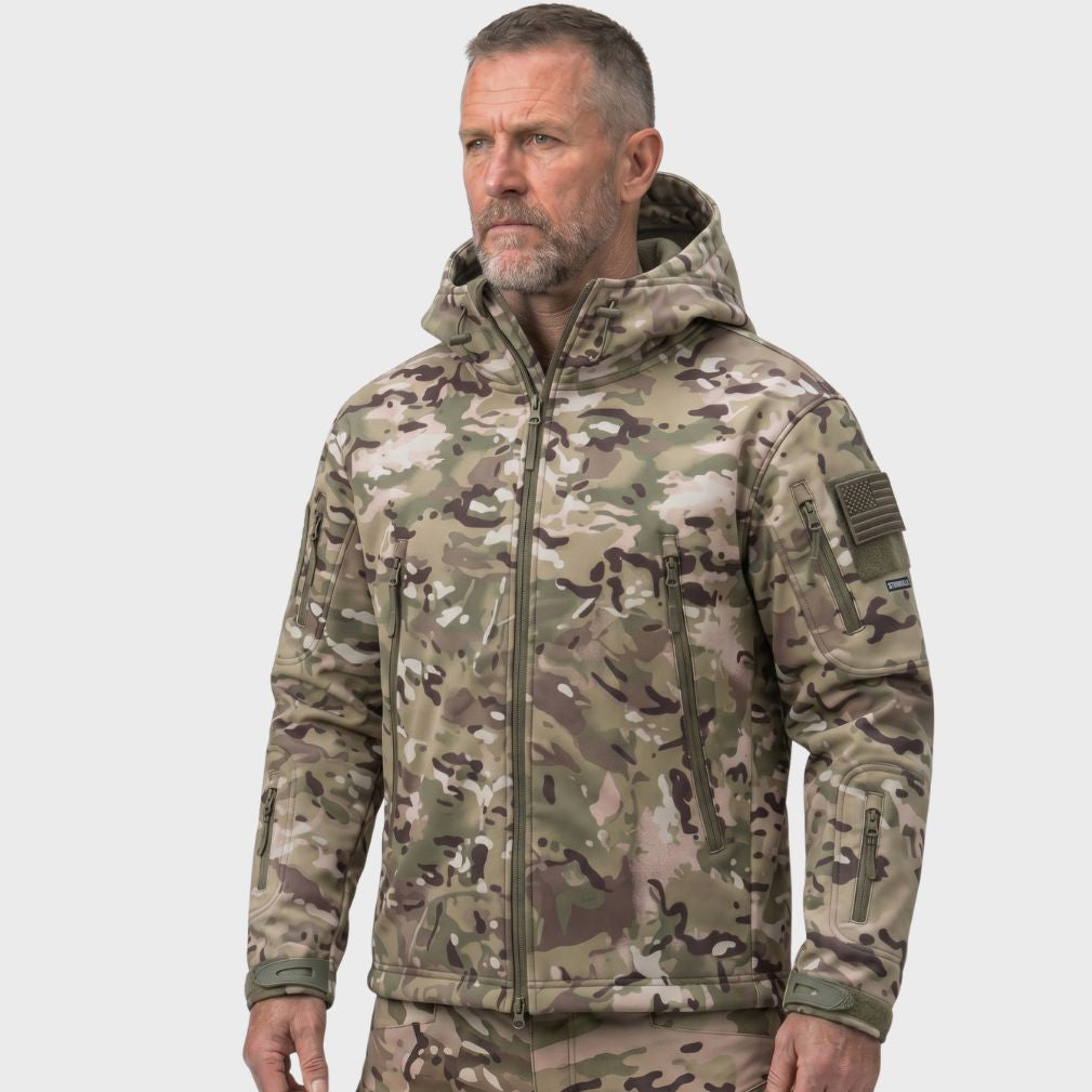 Wilshire | Waterproof Softshell Jacket - Camo - Fleece Lined OCP Camo