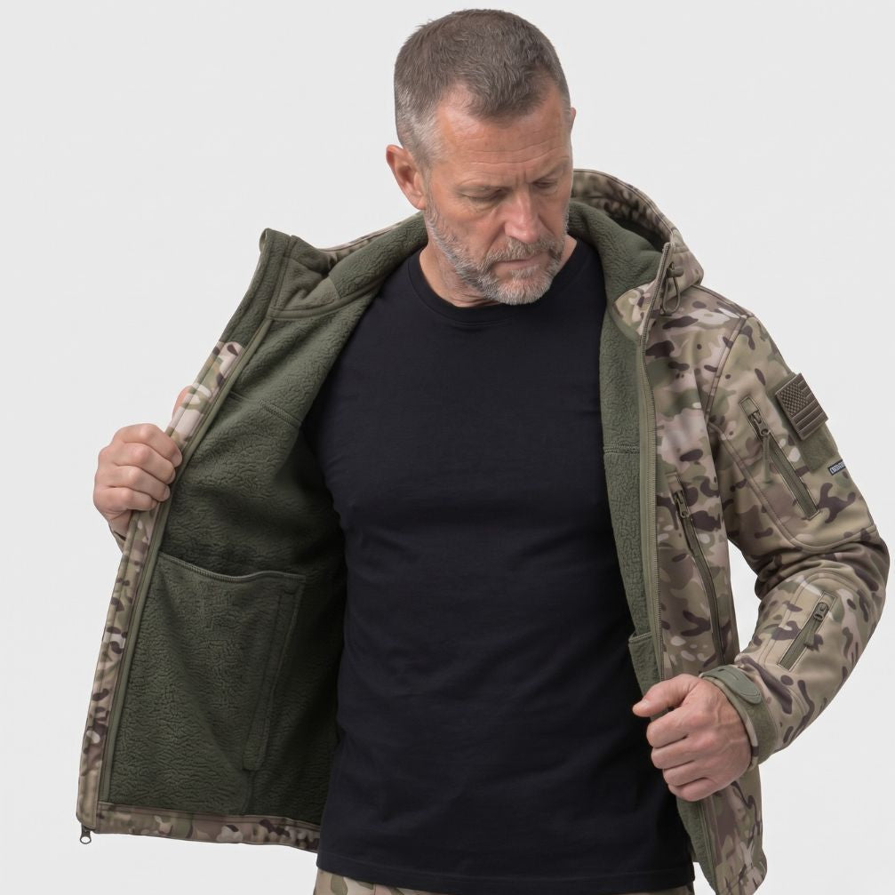 Figueral | Waterproof Softshell Jacket & Pants Set - Camo - 17 Pockets