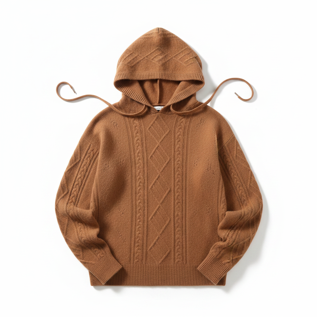 Pamelo | Women’s Cable Knit Hooded Pullover Jumper