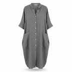 Vena | Women’s Boho Shirt Dress – Bohemian Architectural Fluidity & Refined Artisan Detailing