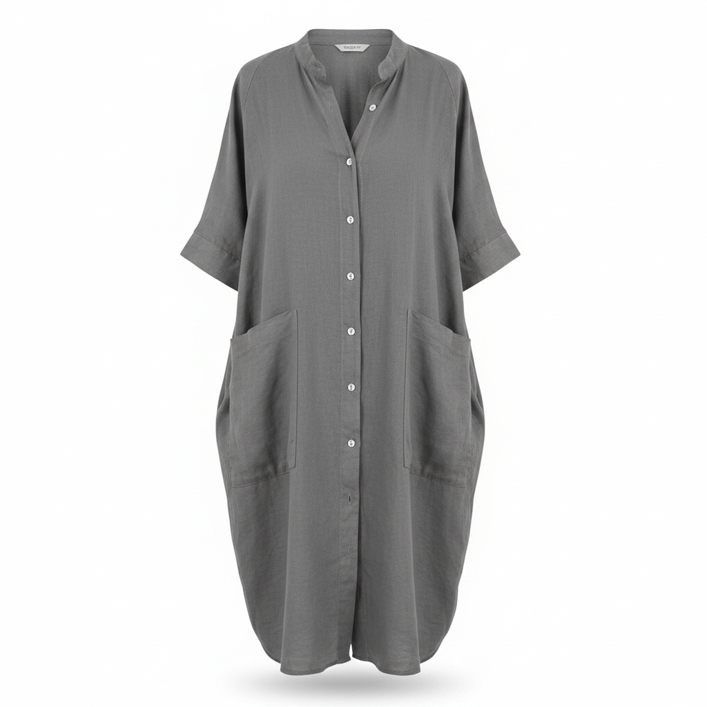 Vena | Women’s Boho Shirt Dress – Bohemian Architectural Fluidity & Refined Artisan Detailing