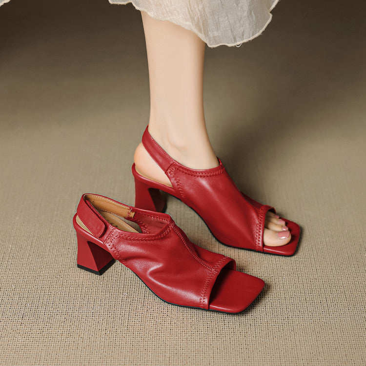 Velra | Genuine Leather Slingback Heels – Luxury Designer Pointed Pumps & Slimming Classic Kitten Shoes