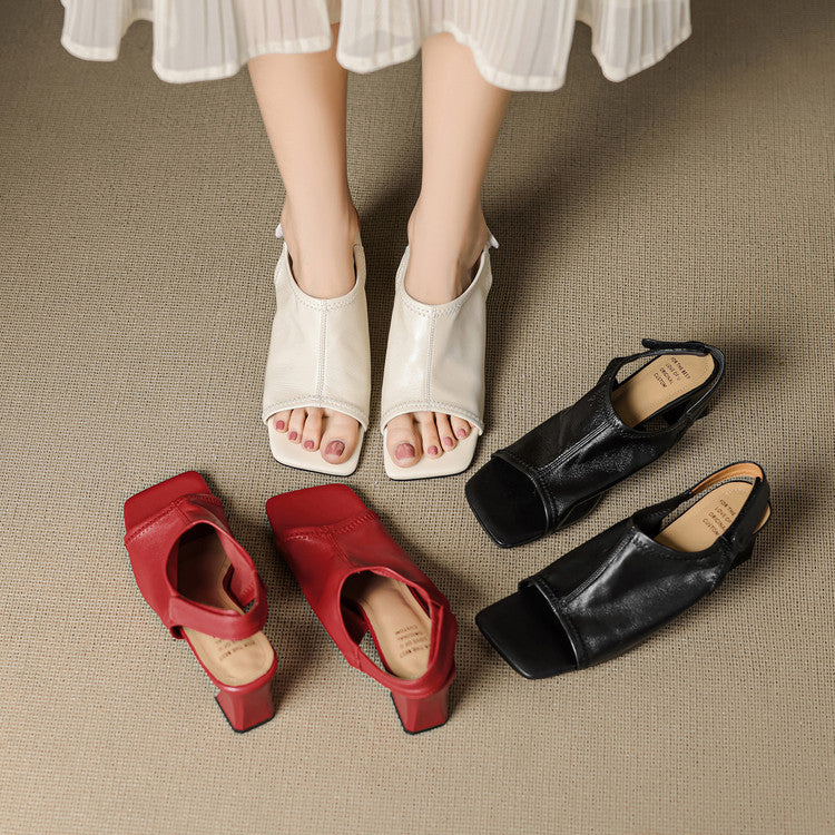 Velra | Genuine Leather Slingback Heels – Luxury Designer Pointed Pumps & Slimming Classic Kitten Shoes