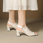 Velra | Genuine Leather Slingback Heels – Luxury Designer Pointed Pumps & Slimming Classic Kitten Shoes