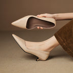 Vienna | Women’s Genuine Leather Heels – Chic Artisan Stiletto & Refined Slimming Silhouette (Copy) Beige