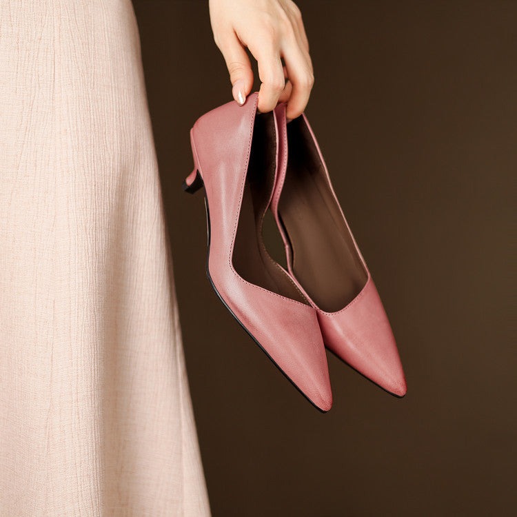 Vienna | Women’s Genuine Leather Heels – Chic Artisan Stiletto & Refined Slimming Silhouette (Copy) Pink