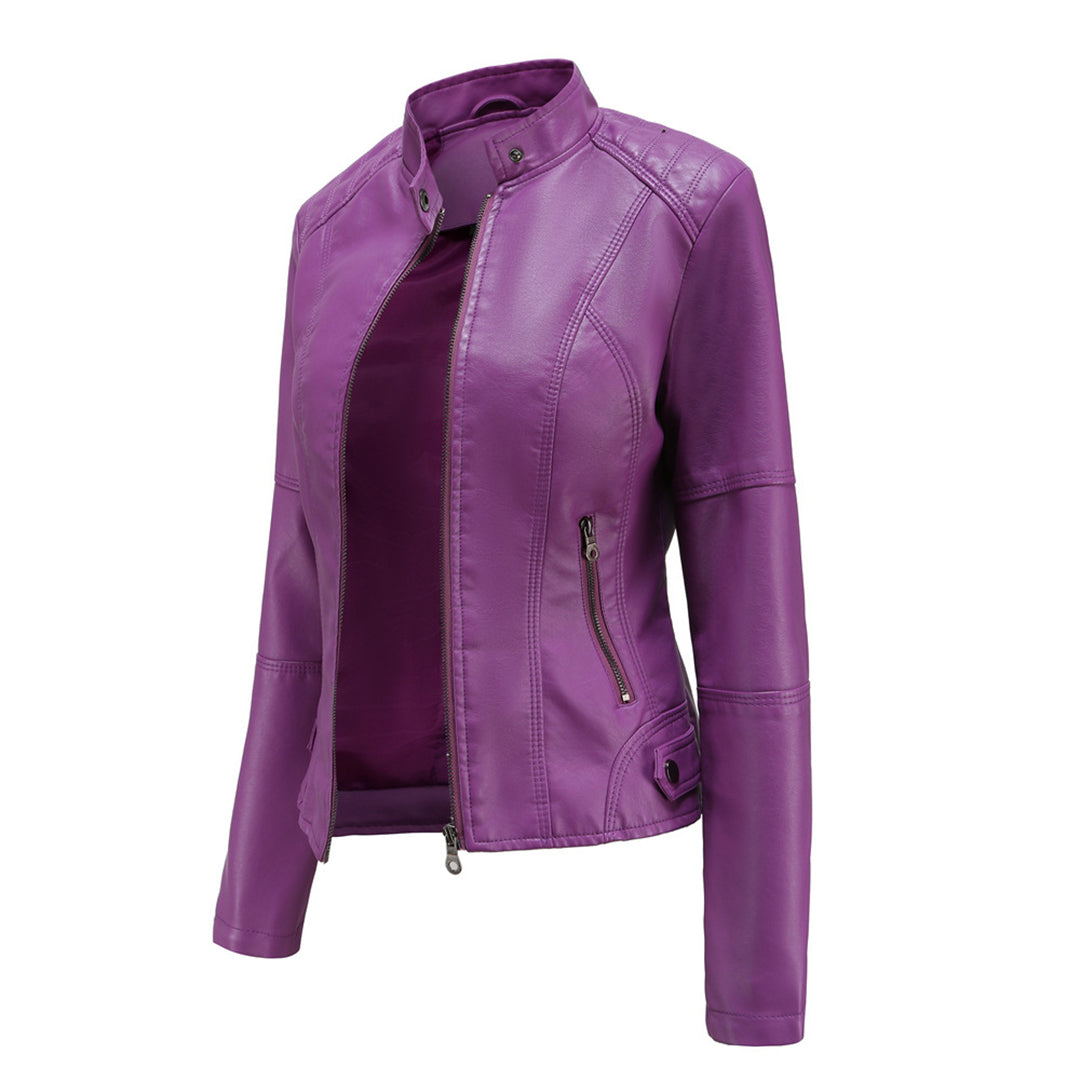 Solis | Women's Jacket | Stand Collar Zipper Pockets