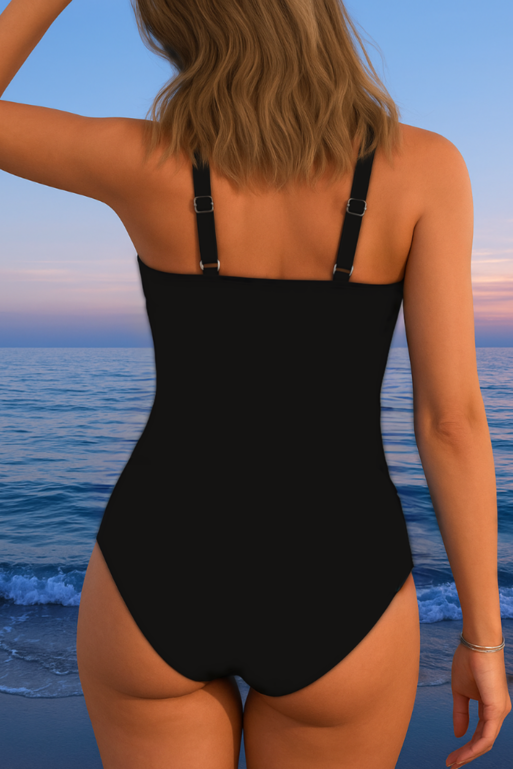 Violet | Swimsuit Elastic Ruched Drawstring Summer Beachwear