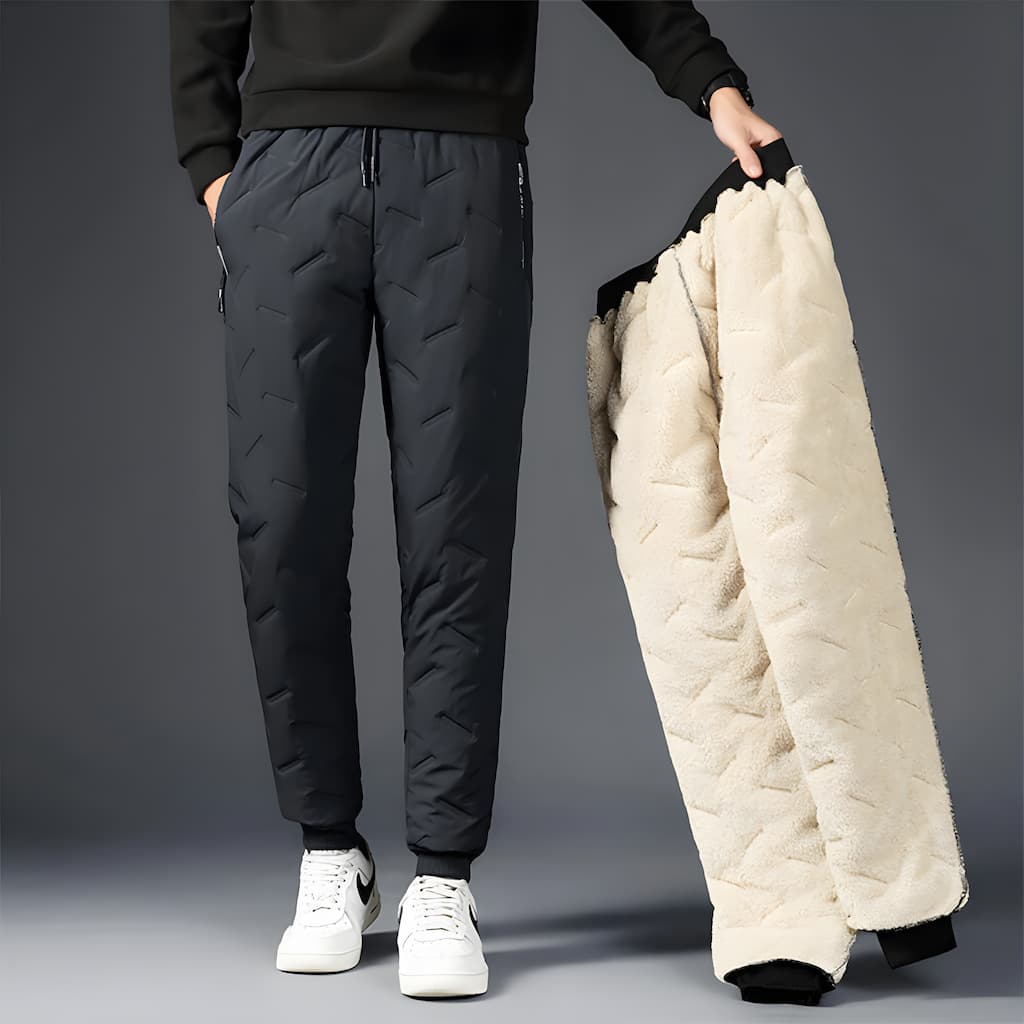 Women’s Thermal Trousers – Waterproof Winter Joggers in Soft Fleece with Pockets