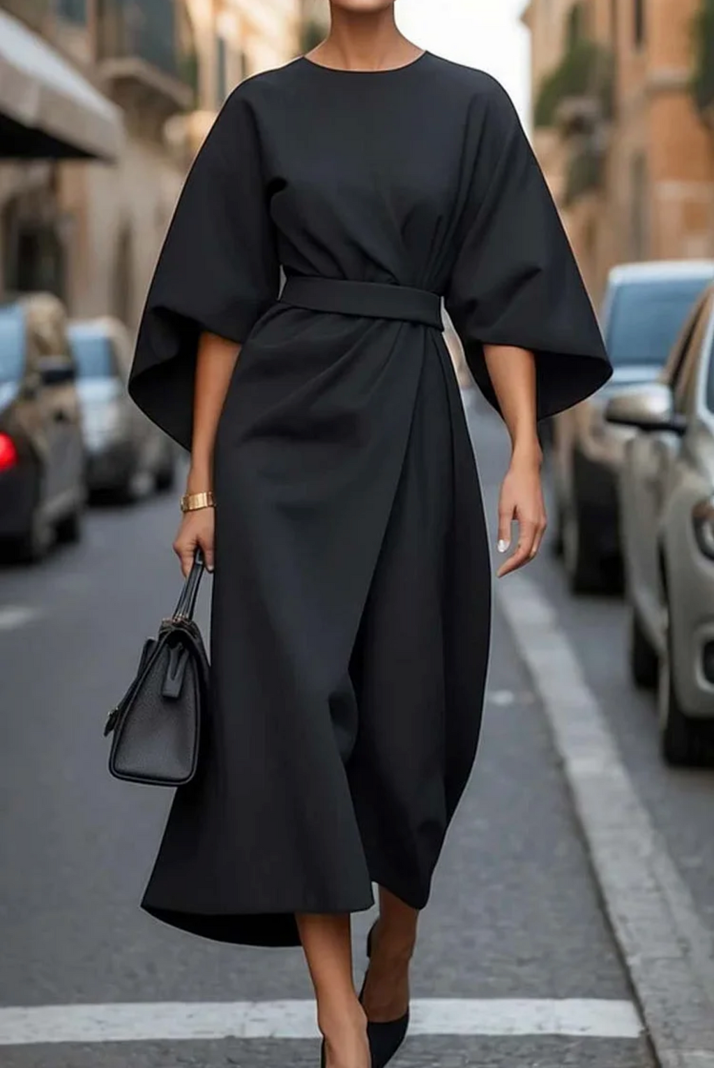 Damaris | Elegant Dress with Lantern Sleeves