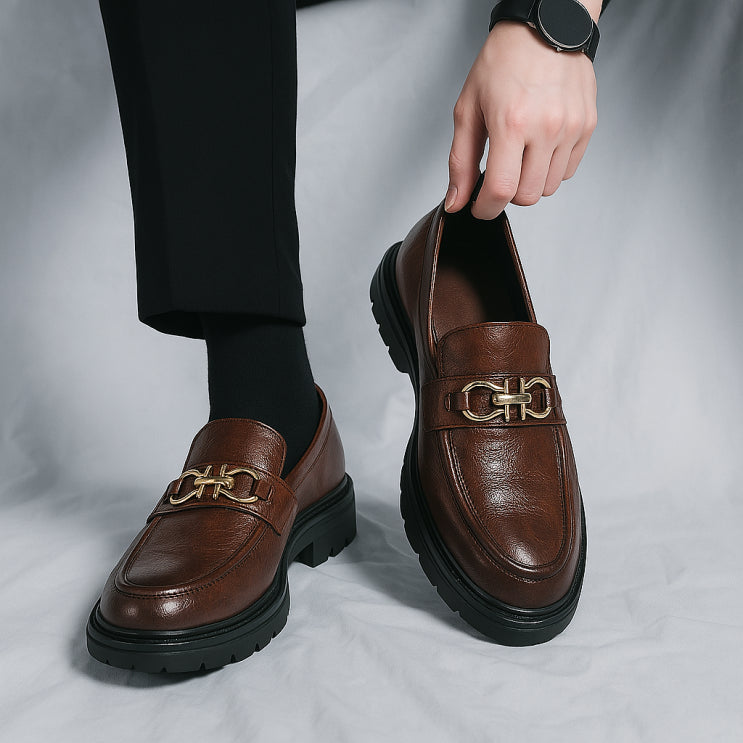 Wilbur | Men's Leather Loafers – Luxury Classic Penny Loafer & Tailored Comfort Brown