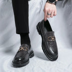 Wilbur | Men's Leather Loafers – Luxury Classic Penny Loafer & Tailored Comfort Gray