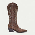 Parsha | Boots For Women | Decorative Stitch Pattern Pointed Toe