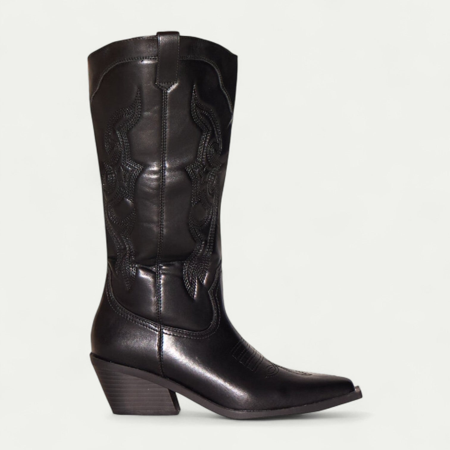 Parsha | Boots For Women | Decorative Stitch Pattern Pointed Toe