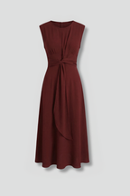Roque | Women’s Midi Dress with Sleeveless Design and Round Neckline