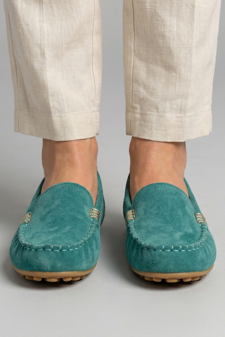 Tasana | Women's Loafers with Slip-On Design for Everyday Wear Turquoise
